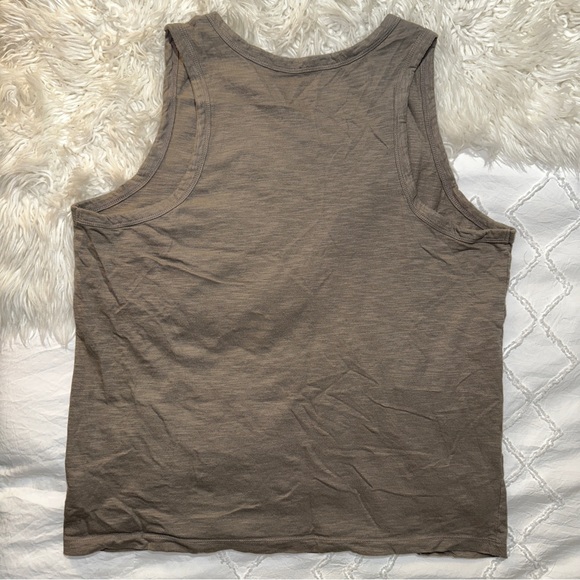 Universal Thread | Scoop Neck Thick Strap Cotton Tank Top Heather Gray Brown - Picture 5 of 11